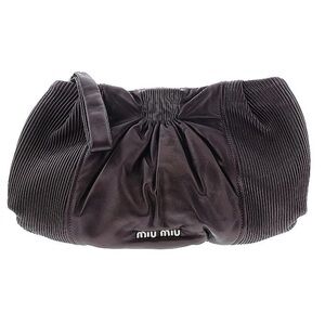 Miu Miu leather large wristlet